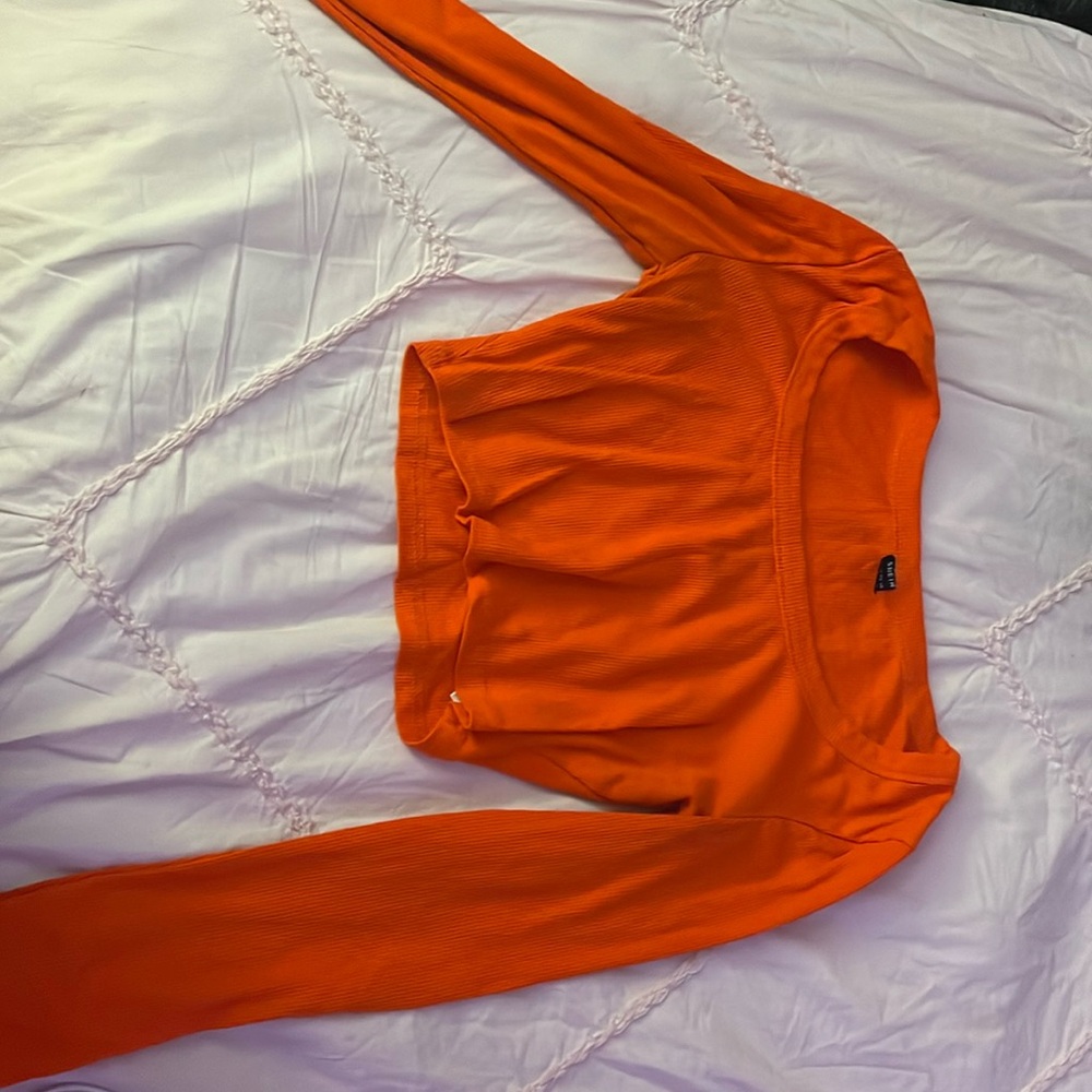 Cropped Orange Long Sleeve